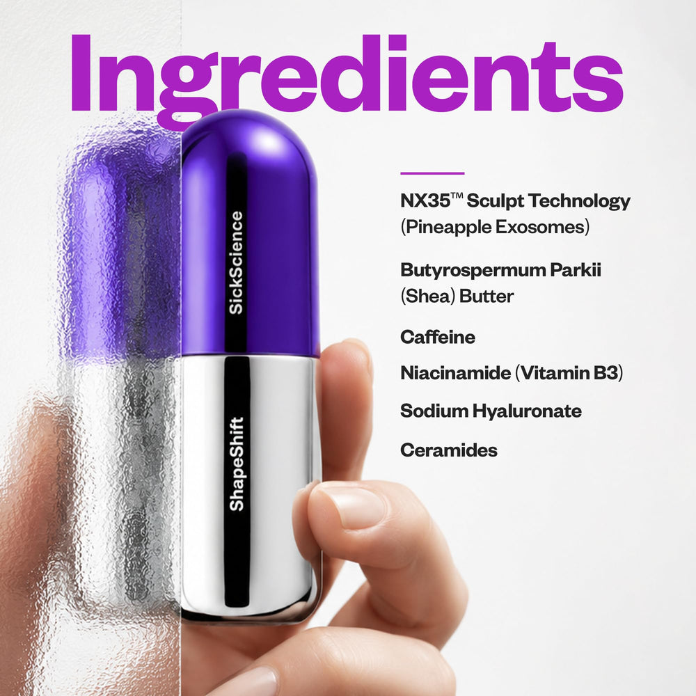 SickScience boxed packaging front, conveys clean, dermatologist-tested formula