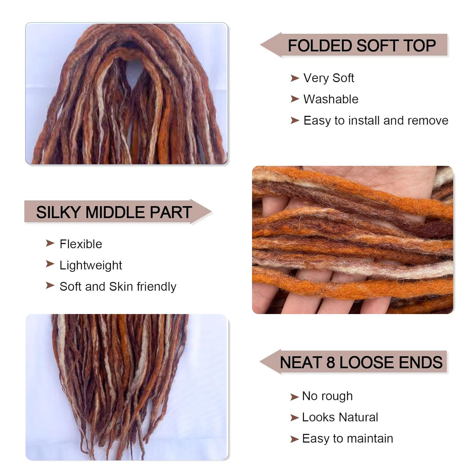 Siddiuop close-up of wool fiber texture highlighting soft, natural-looking finish