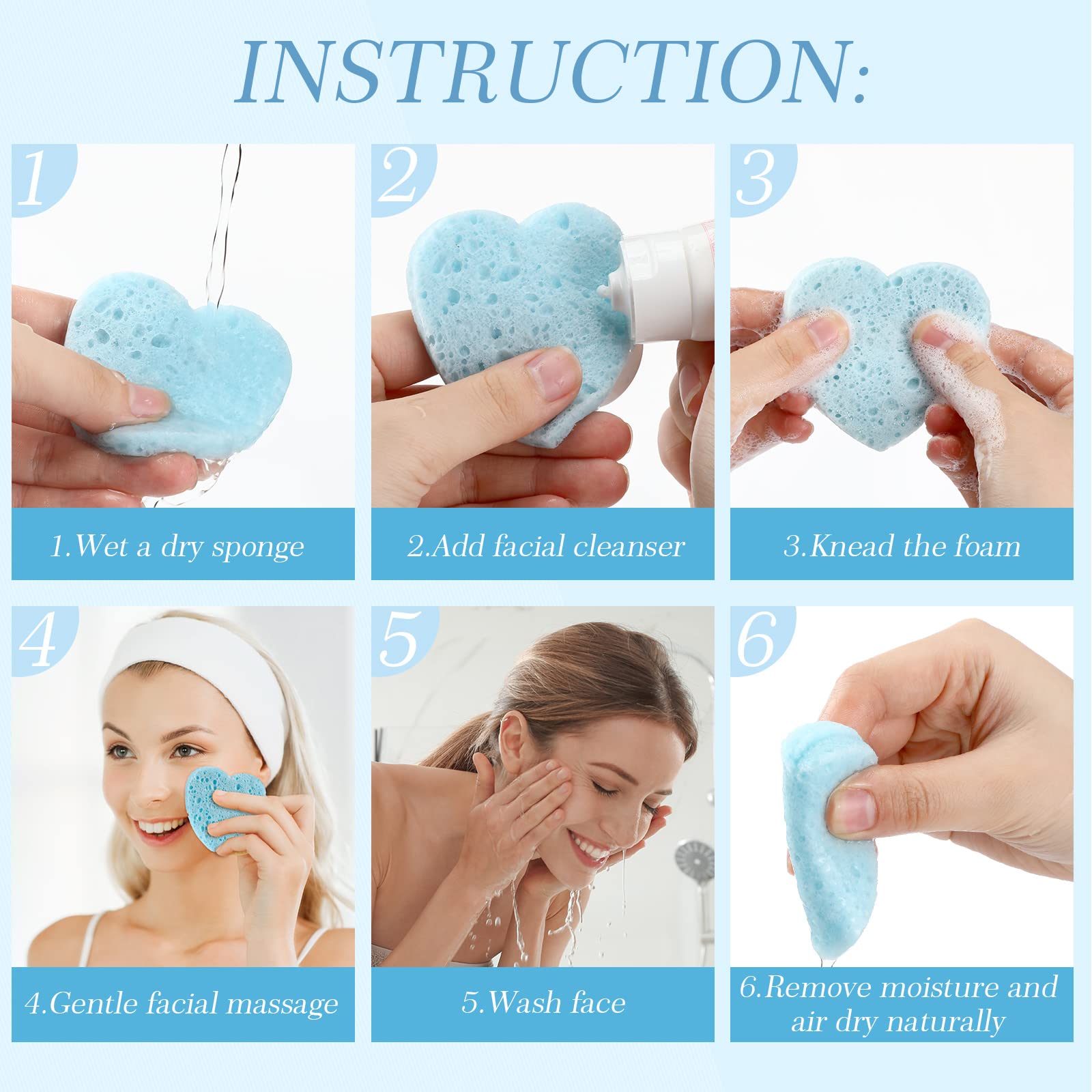 Sieral sponge wiping away foundation demonstrating gentle makeup removal