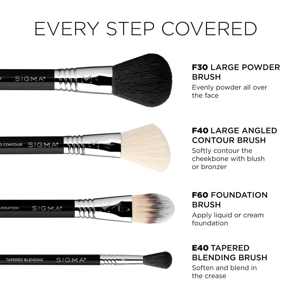 Sigma Beauty handle detail highlighting waterproof polymer grip for comfortable control