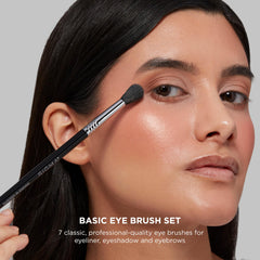 SIGMA BEAUTY flat lay of all seven brushes demonstrating range and organization
