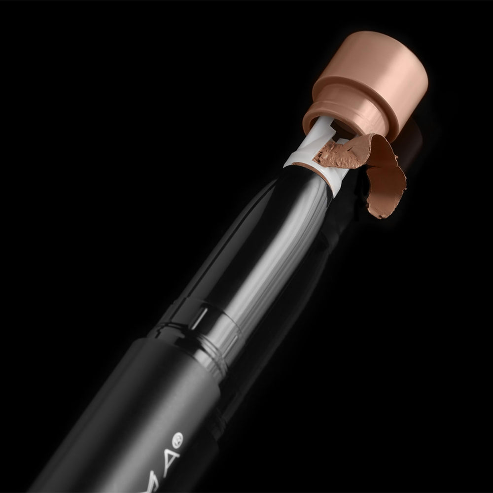 SIGMA BEAUTY Ignite size comparison with makeup brush for travel convenience