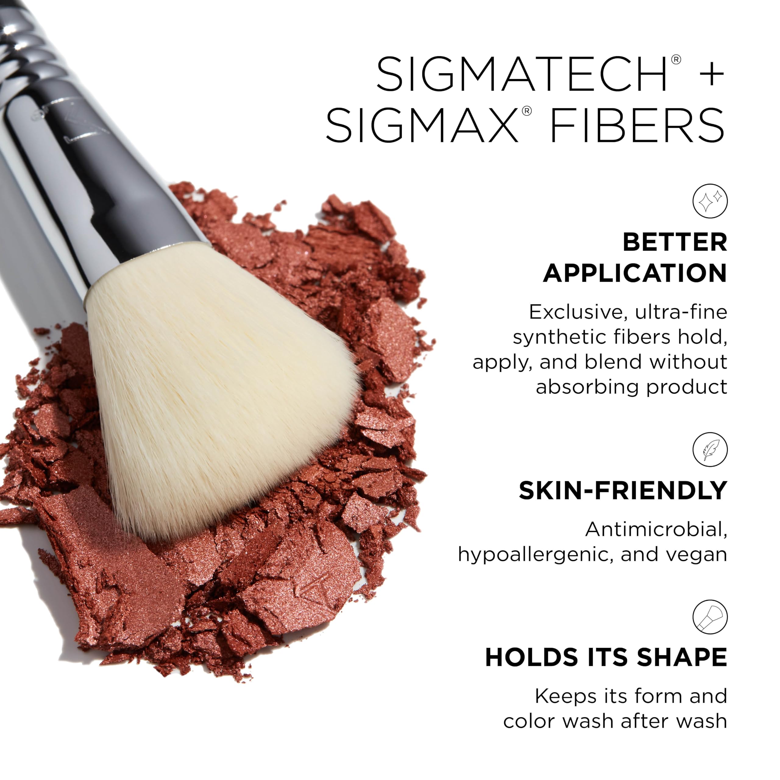 SIGMA BEAUTY brush applying foundation for even, streak-free coverage