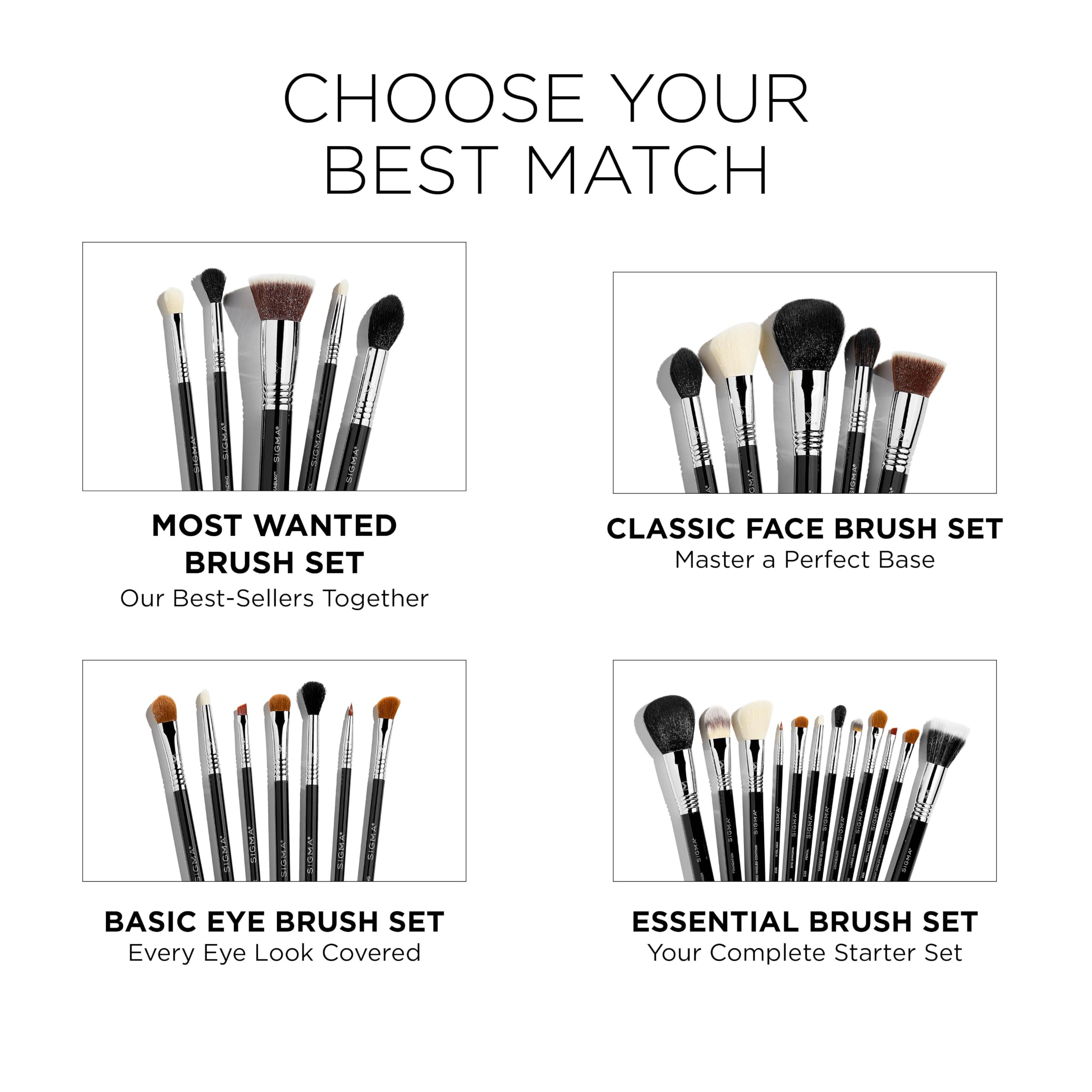 SIGMA BEAUTY set styled on a vanity for daily routine-ready appeal
