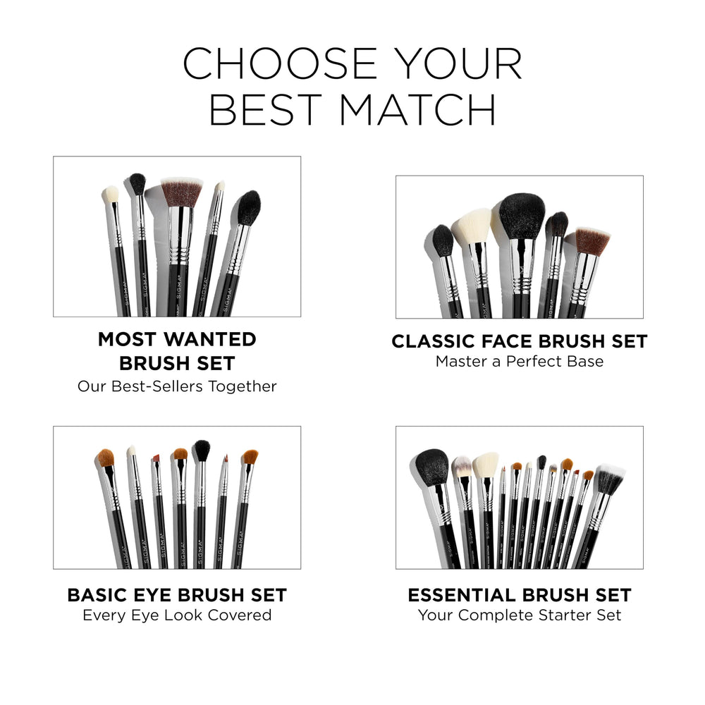 SIGMA BEAUTY set styled on a vanity for daily routine-ready appeal