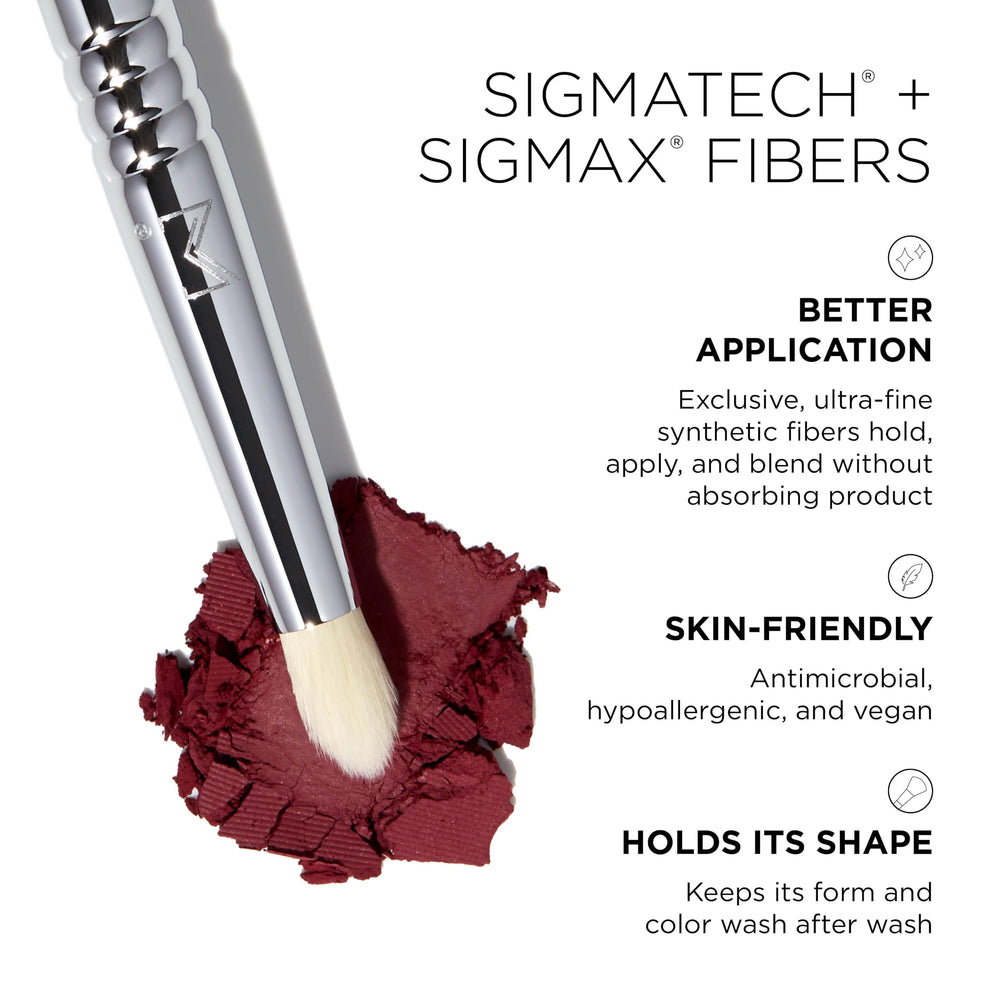 SIGMA BEAUTY small detail brush grooming brows and defining edges accurately