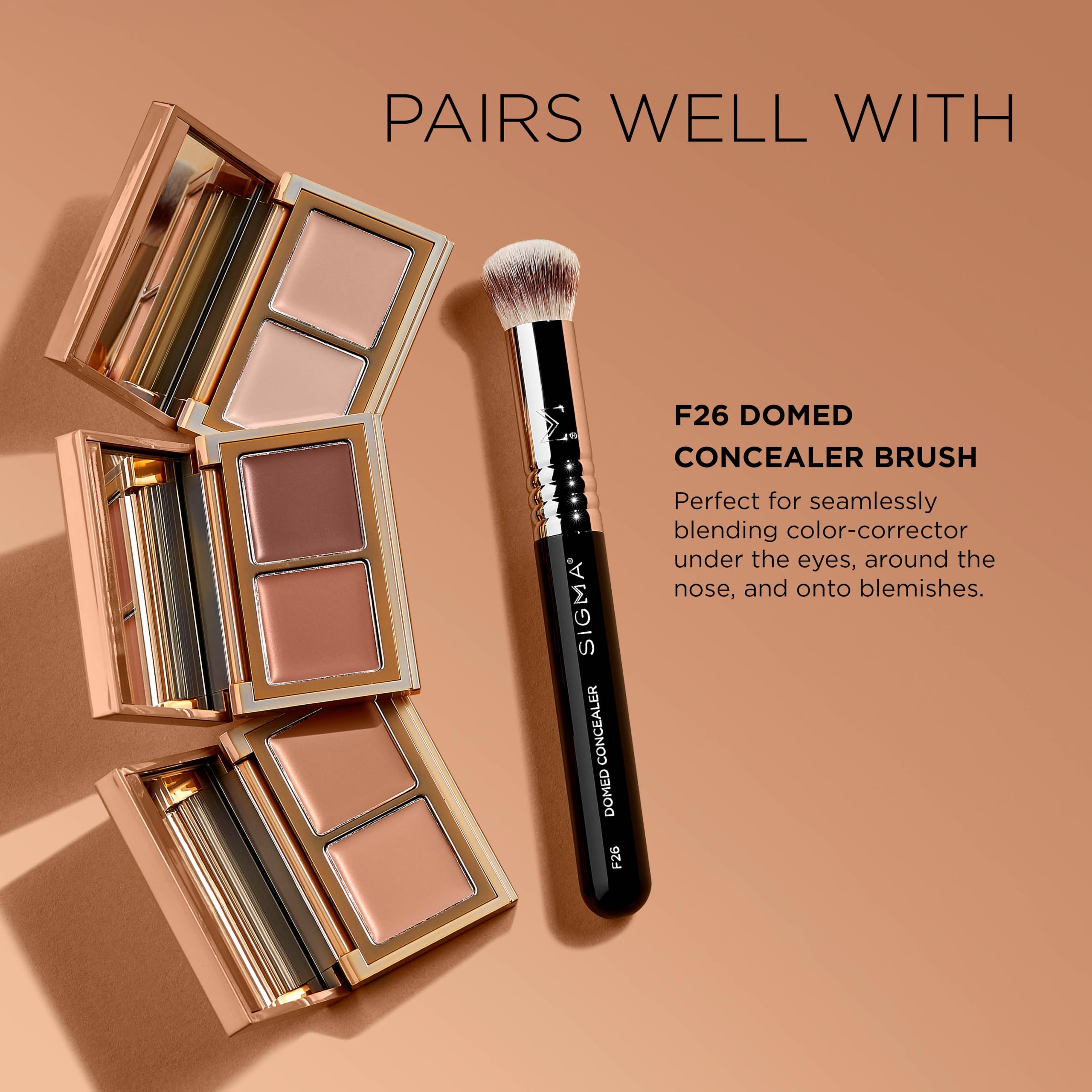 SIGMA BEAUTY compact inside a makeup bag illustrating portability and on-the-go touch-ups