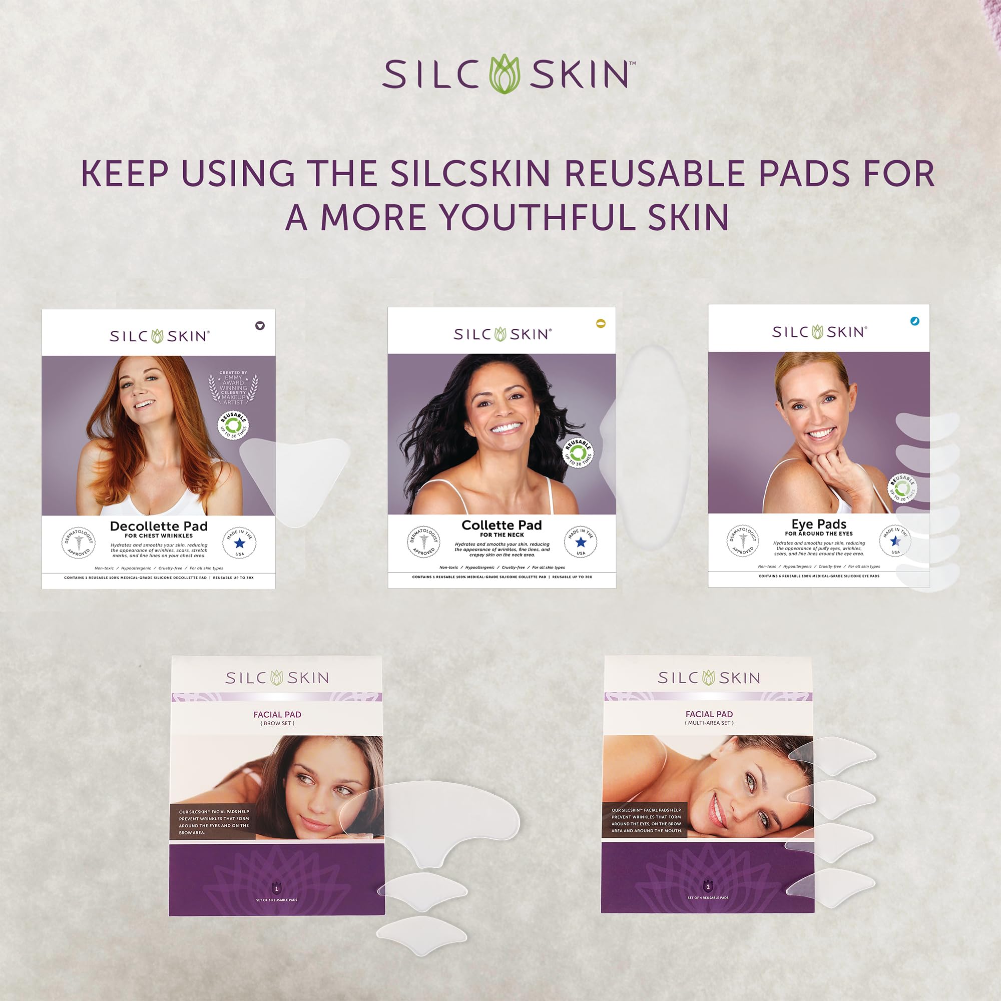 Silc Skin box contents laid out showing pads and packaging