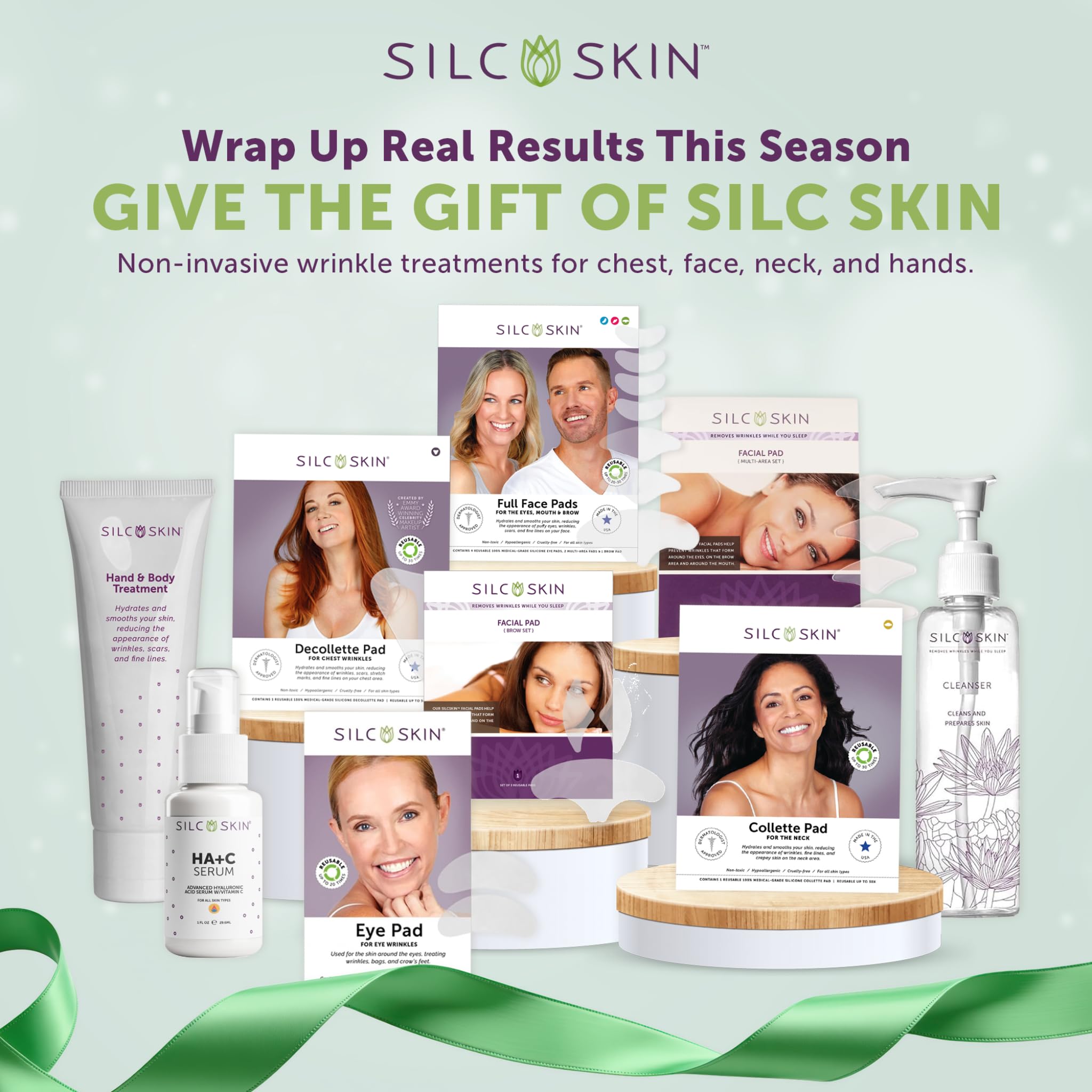 Silc Skin product label close-up showing usage details and ingredient clarity