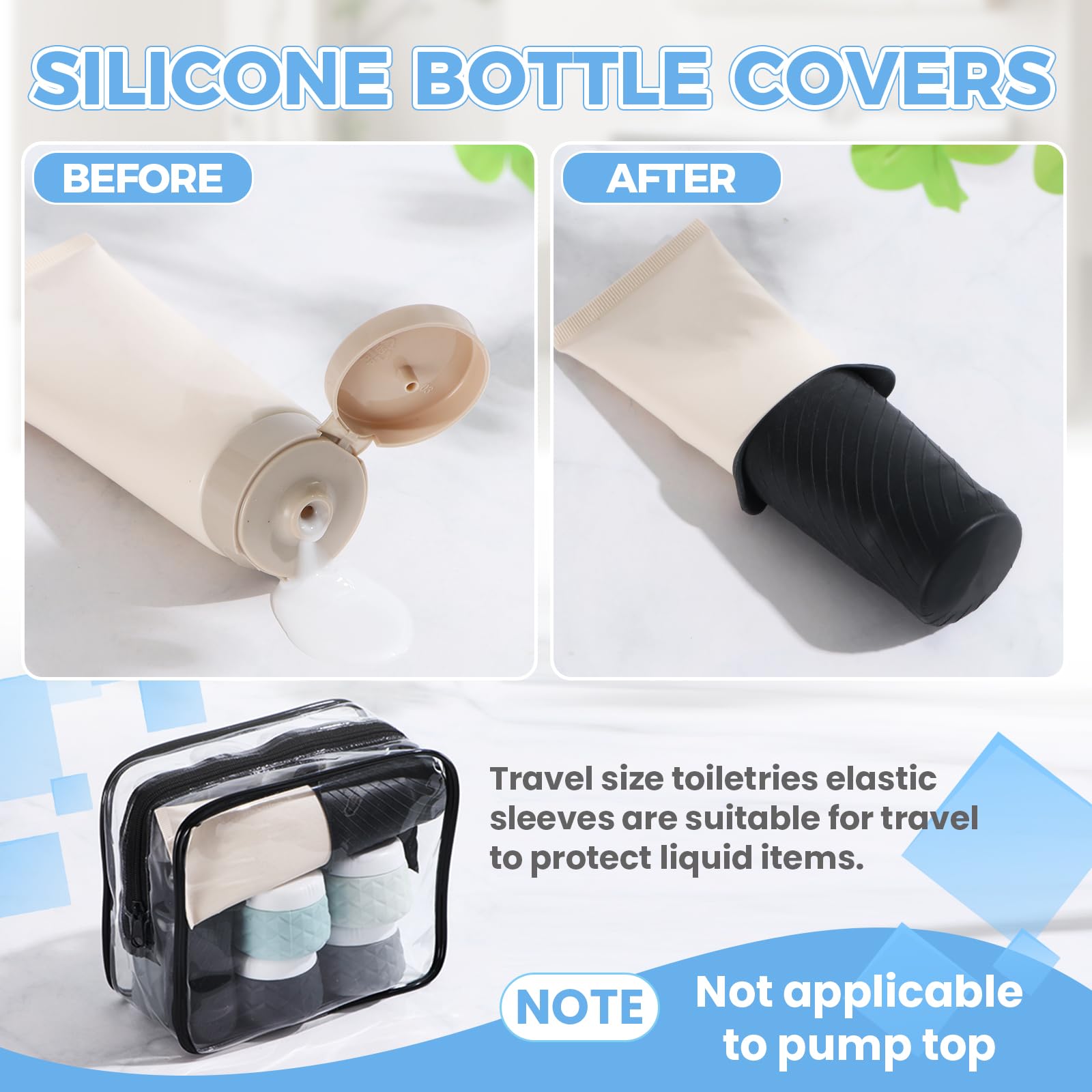 Silevoler bottle held in hand for scale demonstrating compact, carry-on friendly size