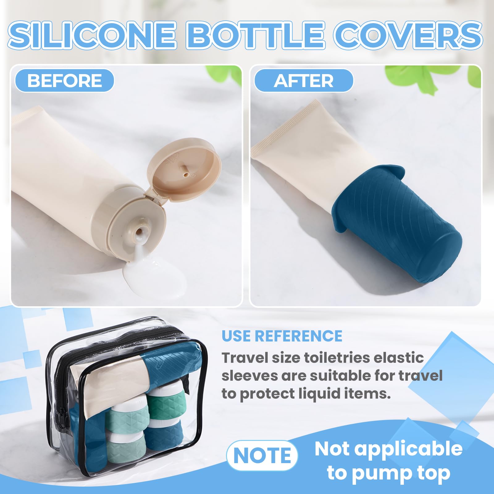 Silevoler silicone sleeves protecting bottle caps to prevent leaks
