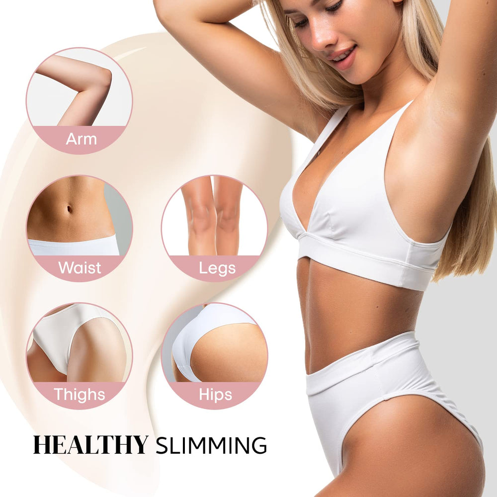 SILKDERMIS being applied to stomach to show targeted firming and hydration benefit