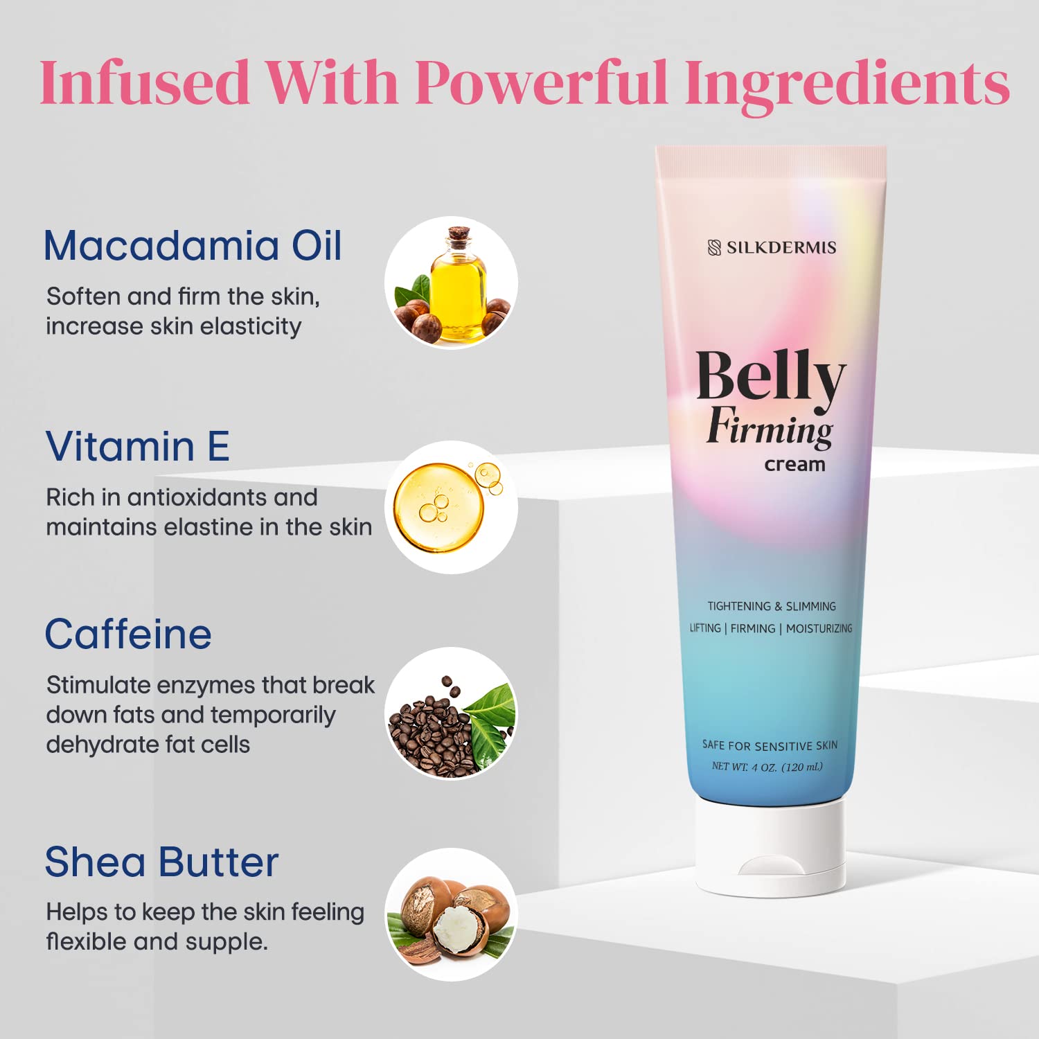 SILKDERMIS cream texture close-up demonstrating smooth, fast-absorbing consistency