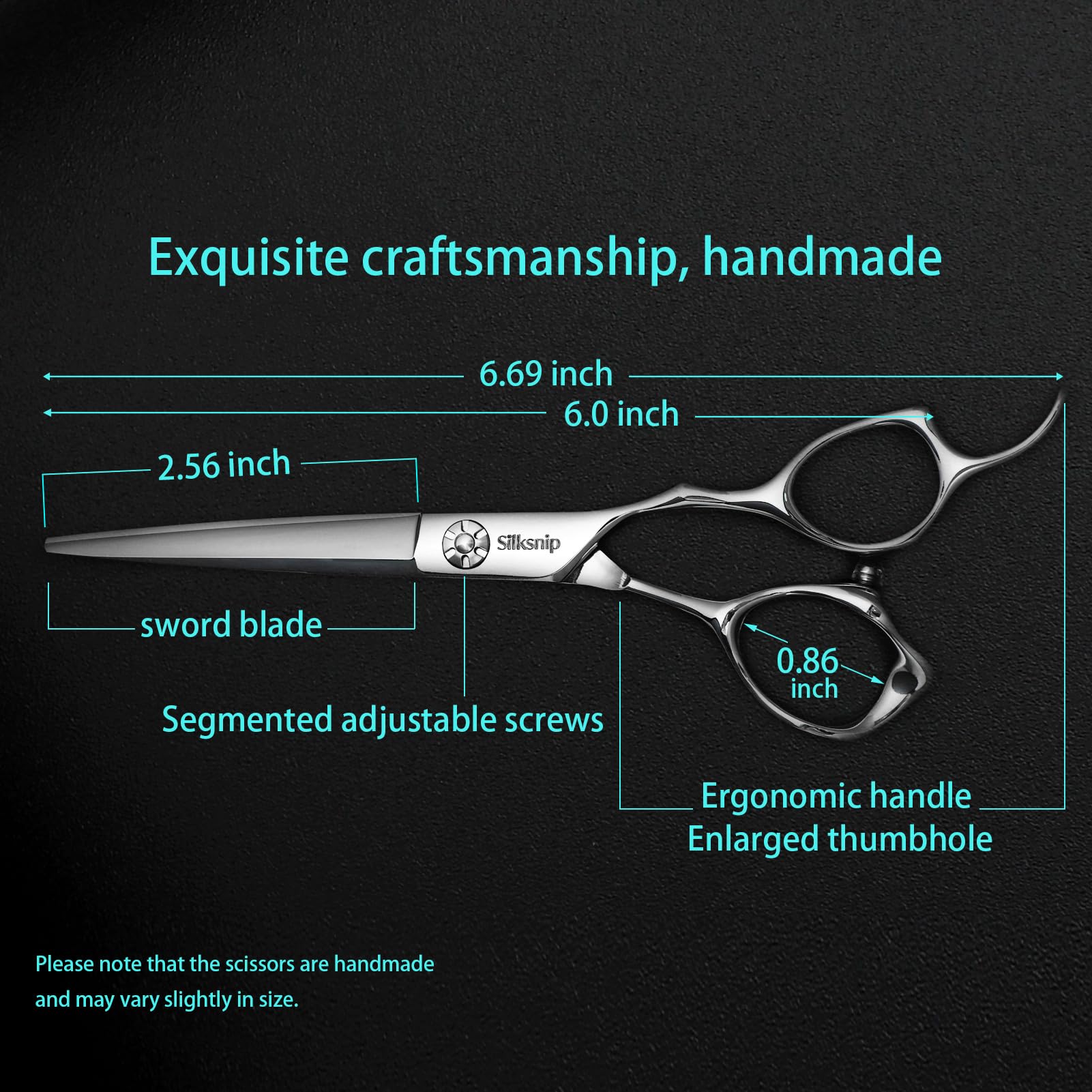 Silksnip blade closeup showing sharp edge for cleaner cuts and reduced split ends