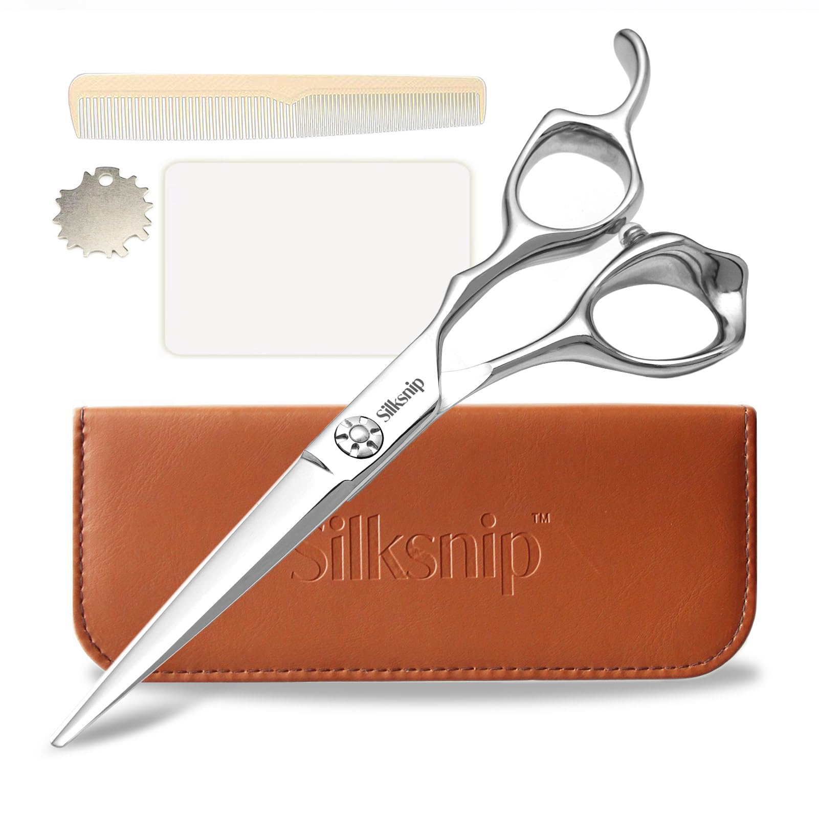 Silksnip front view shears showing full scissors and premium finish benefit precise handling