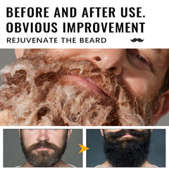 SILLKVA before and after beard comparison showing gray coverage