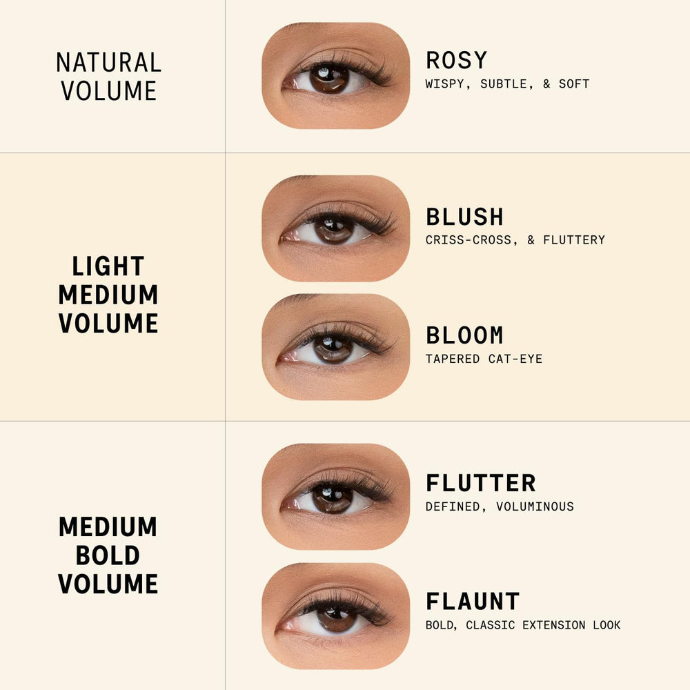 Silly George lash cluster applied on an eye, instant natural lift and definition benefit