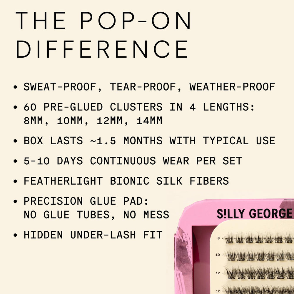 Silly George length comparison showing 8mm to 14mm customization