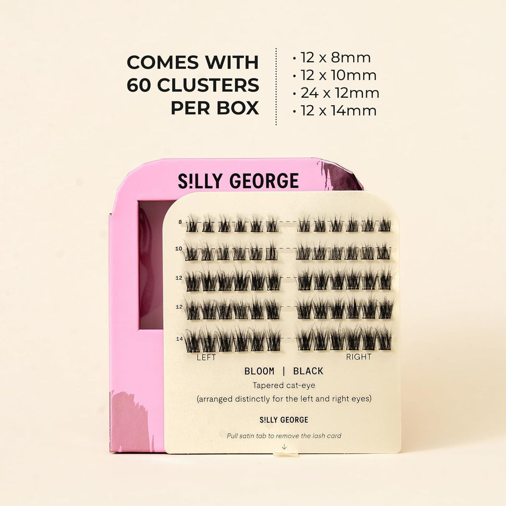 Silly George clusters beside ruler illustrating compact size and lengths