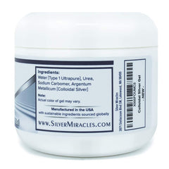 Silver Miracles applied to forearm demonstrating soothing, cooling benefit