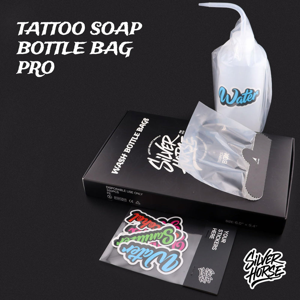 SILVERHORSE bag next to a 500ml bottle showing accurate size and full coverage
