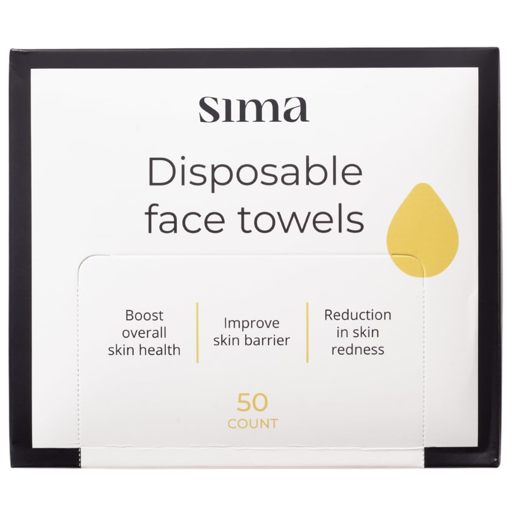 SIMA towel on a bathroom vanity showing everyday skincare readiness