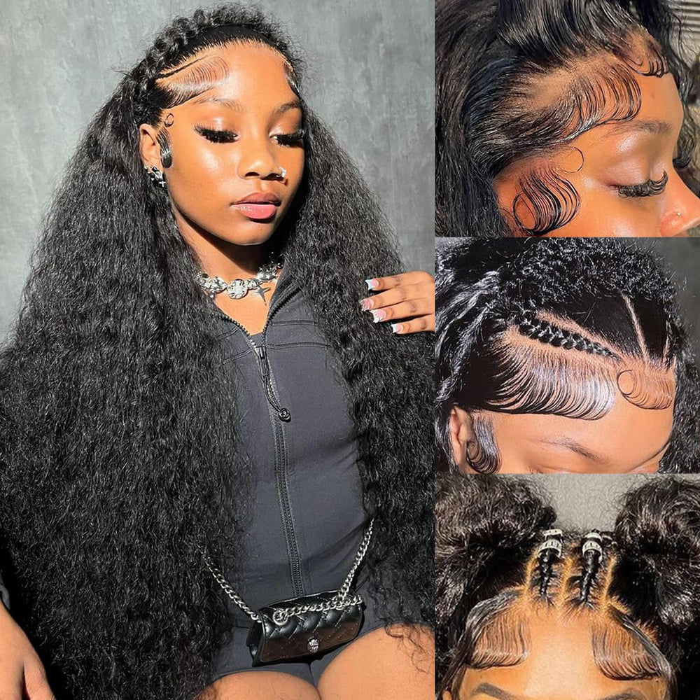 Simeider front view of 30-inch deep wave wig showing natural hairline and volume