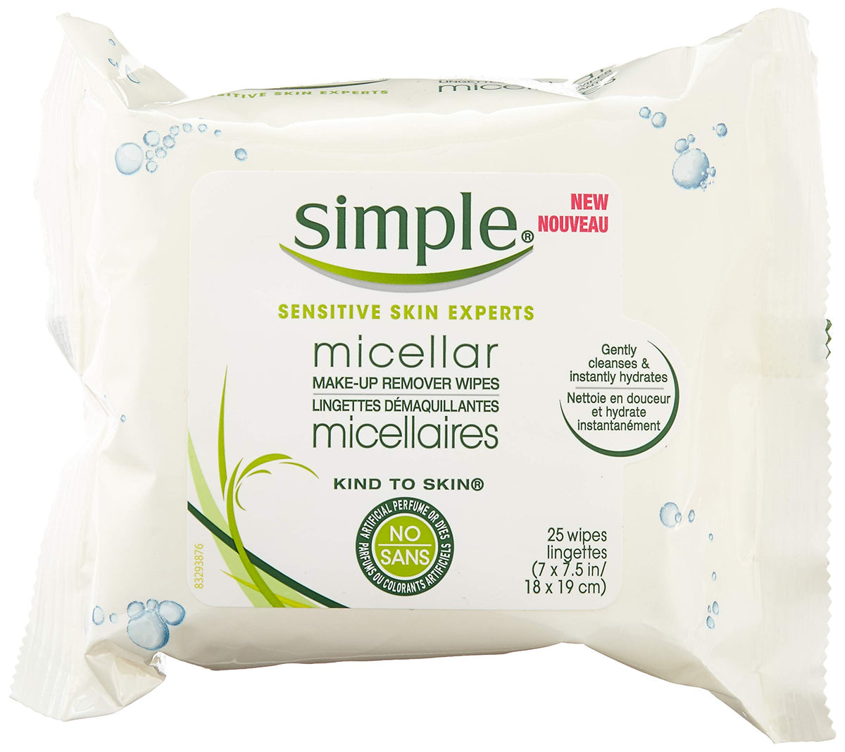 Simple front packaging showing a 25-count resealable wipe pack for easy cleansing
