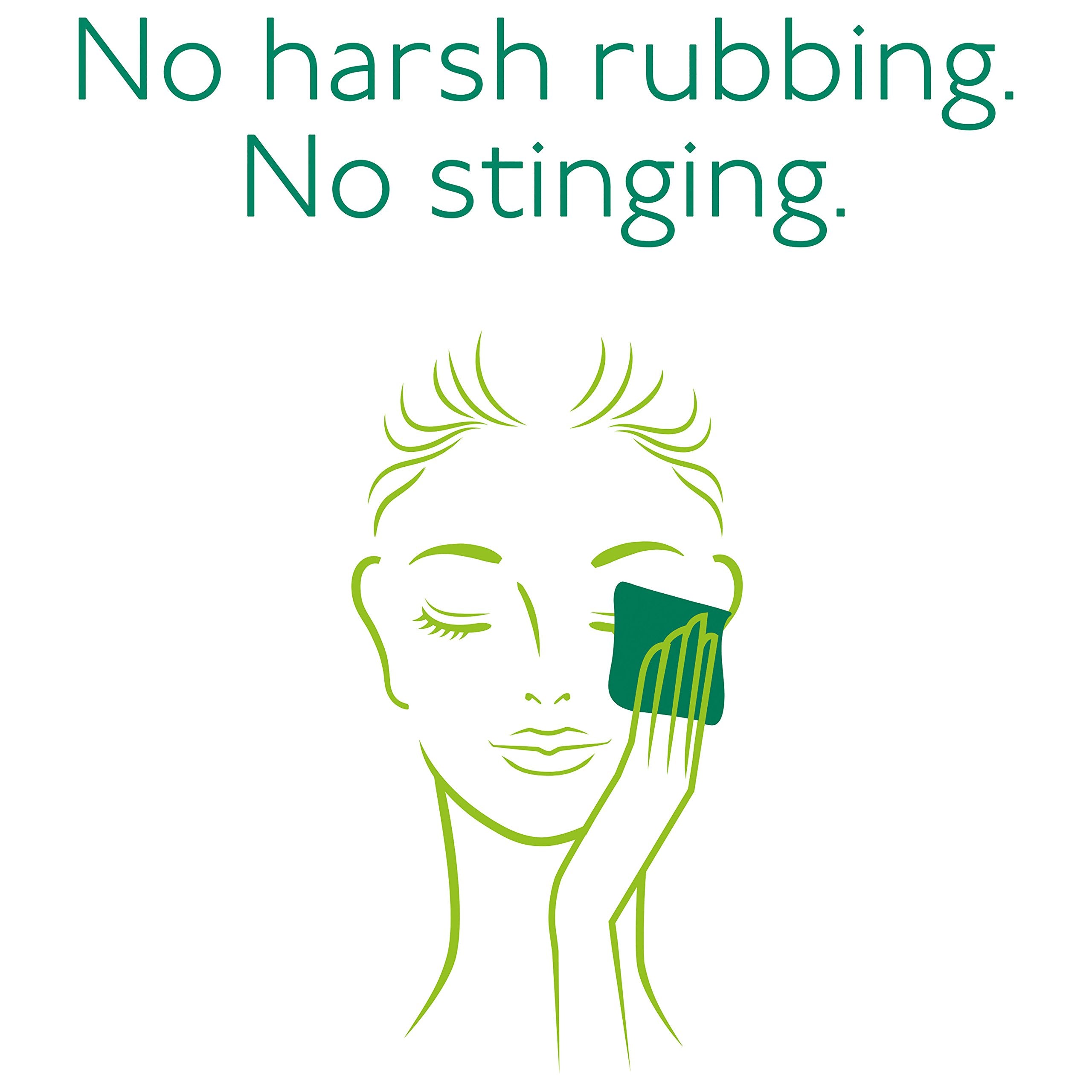 Back label of Simple wipes highlighting ingredients and no artificial perfume benefit