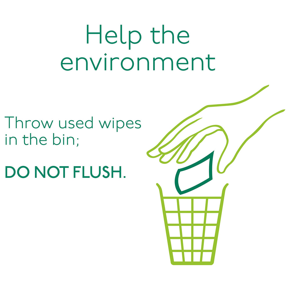 Simple wipes on bathroom vanity next to skincare items for convenient daily routine benefit