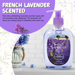 Simple Pleasures pump bottle close-up, easy dispensing benefit