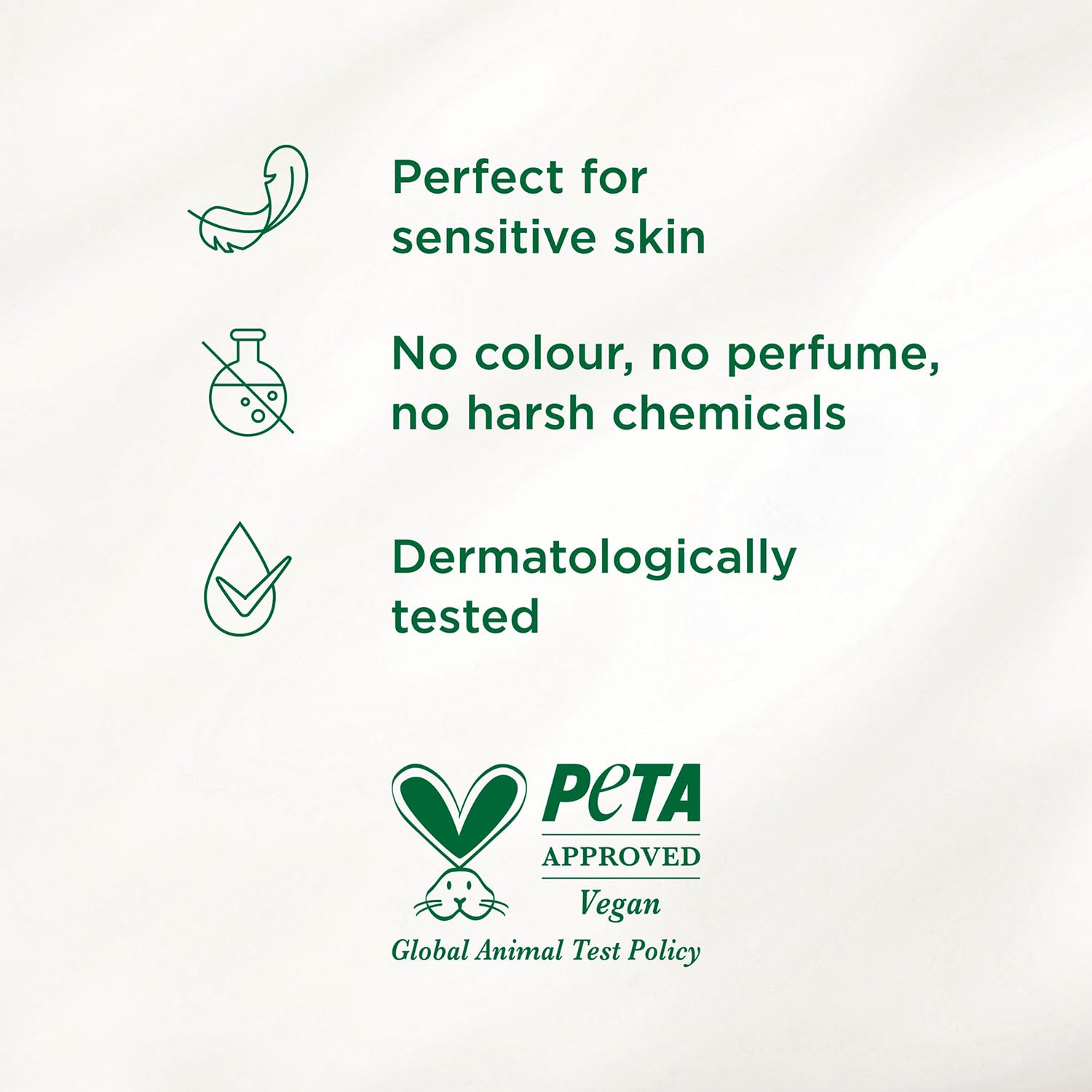 Simple replenishing rich close-up ingredient label highlighting Pro-Vitamin B5 and Bisabol benefits