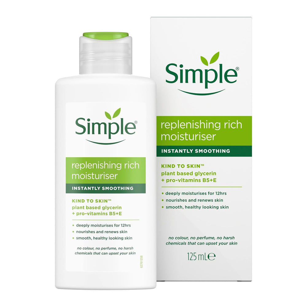 Simple replenishing rich in hand scale showing jar size and portability benefit