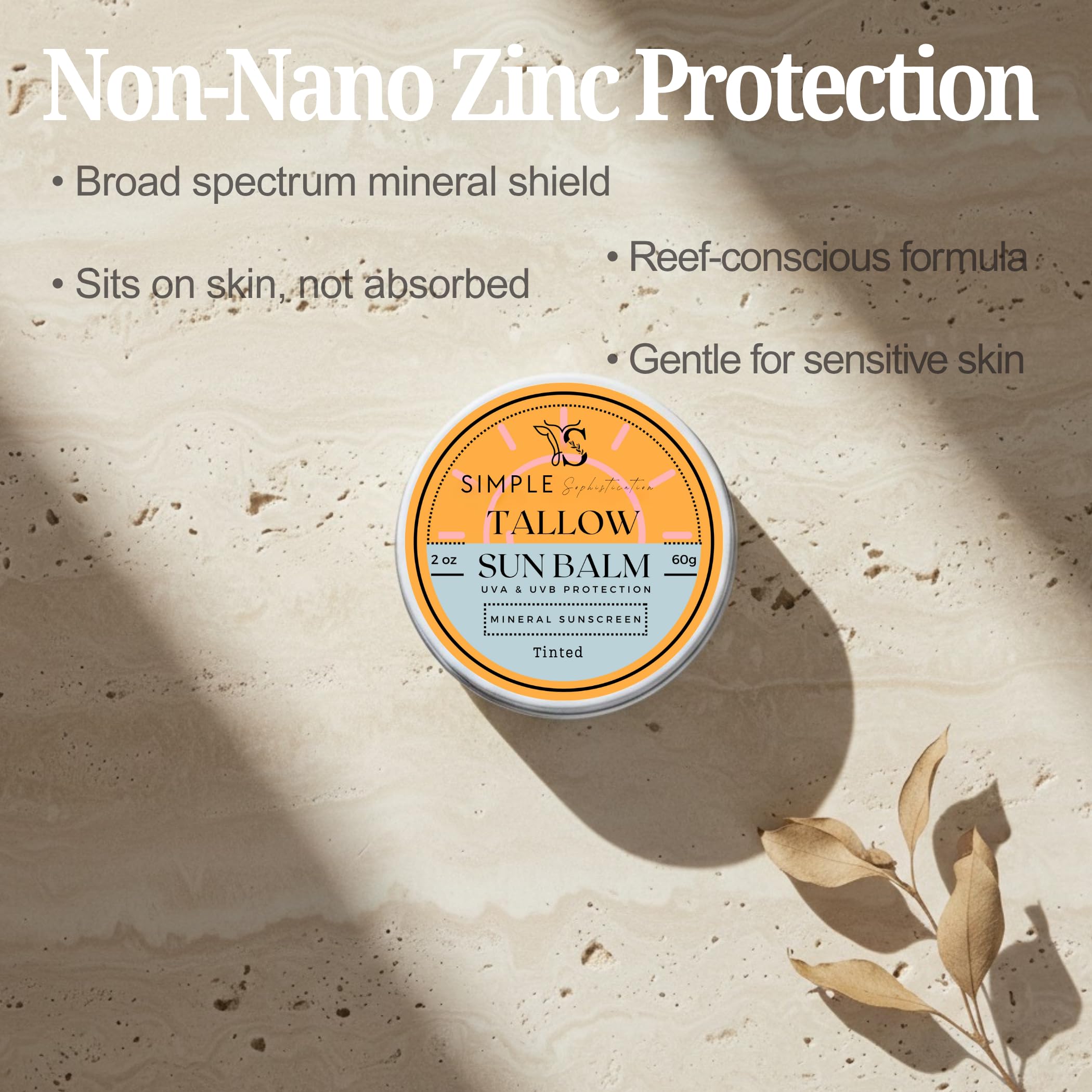 Simple Sophistication 2 oz container beside a coin showing compact travel size