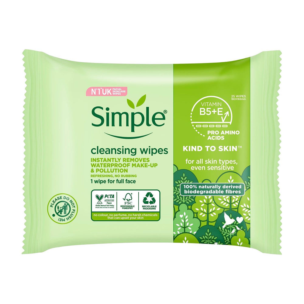 Simple open pack with a pulled wipe for convenient single use