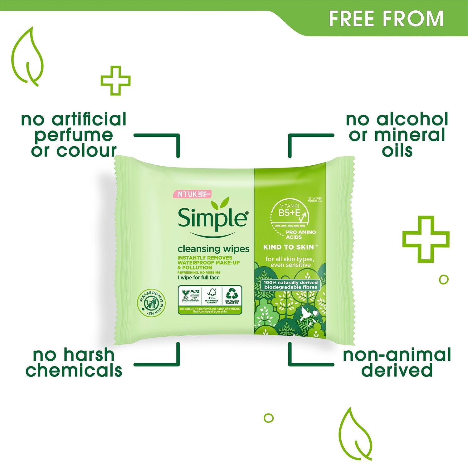 Simple wipe held in hand illustrating compact size and portability