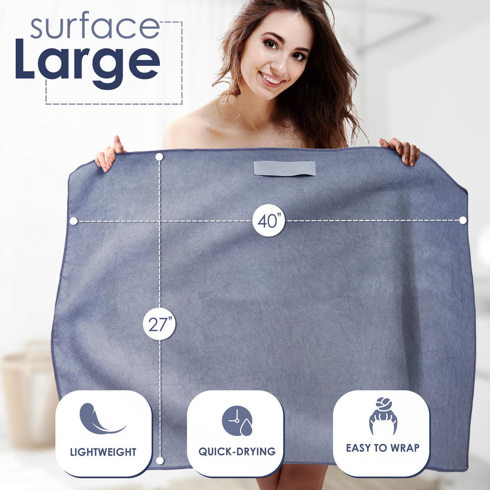 SimpleField flat lay showing full 27x40 size for complete long-hair coverage