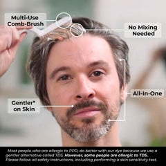 SIMPLER HAIR COLOR creamy dye on brush showing smooth texture and coverage