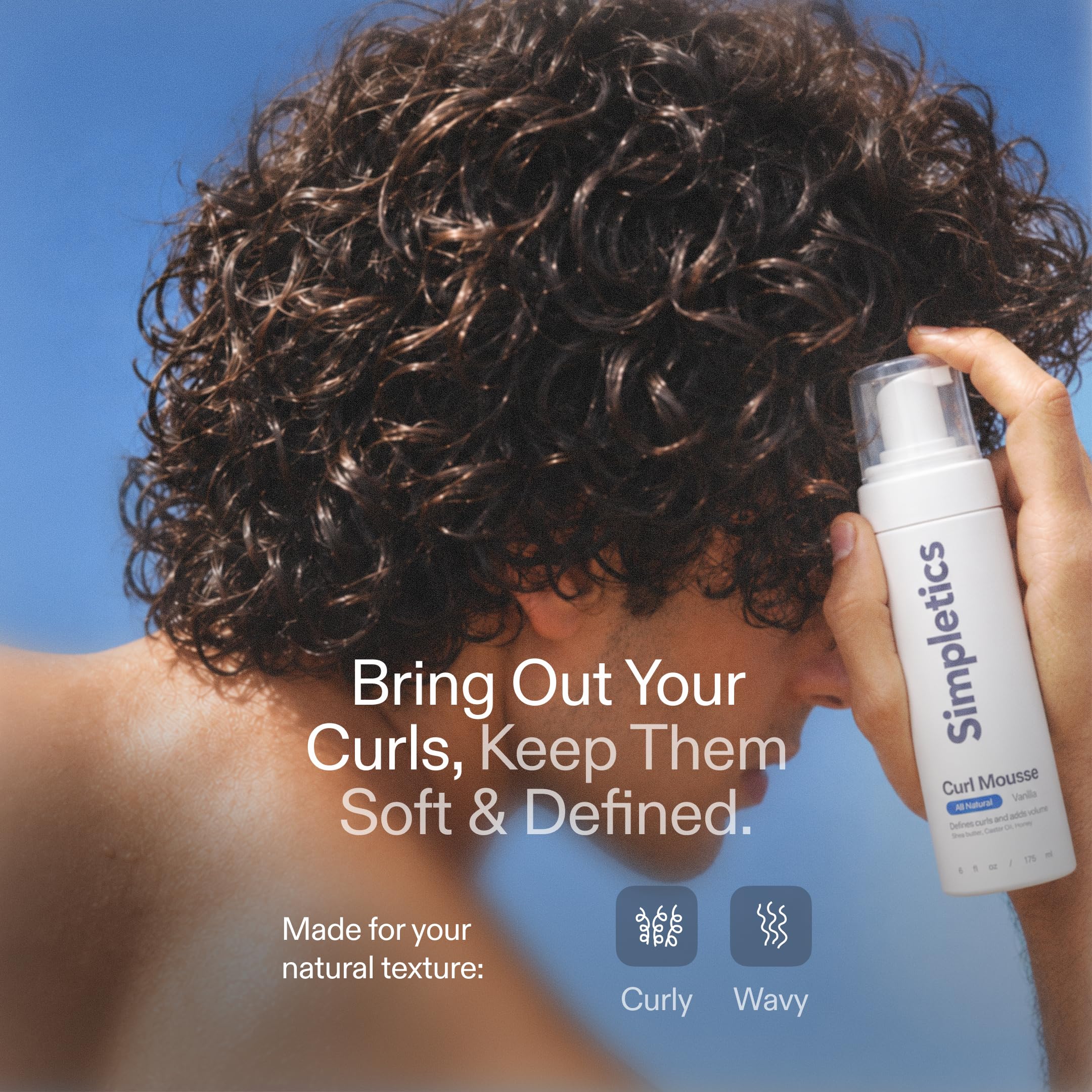 Simpletics label detail listing shea butter, baobab oil and clean ingredients