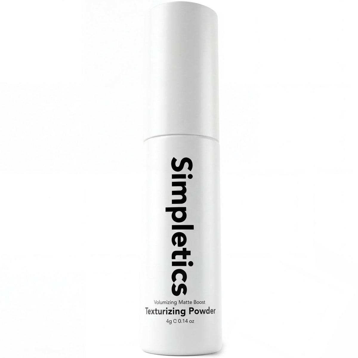 Simpletics front packaging showing compact travel-ready container and clean design