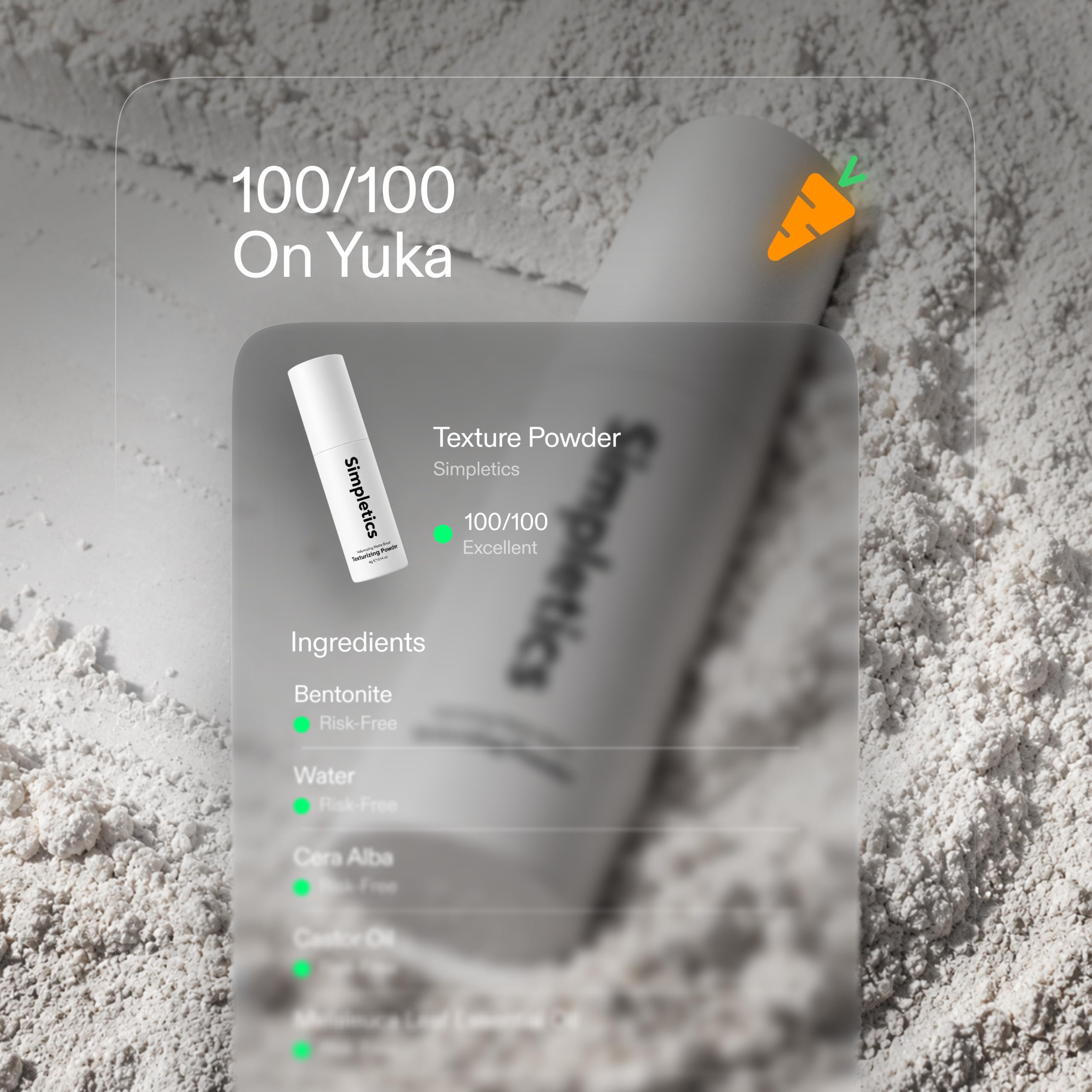 Simpletics ingredients label showing minimal four-ingredient formula and clean promise