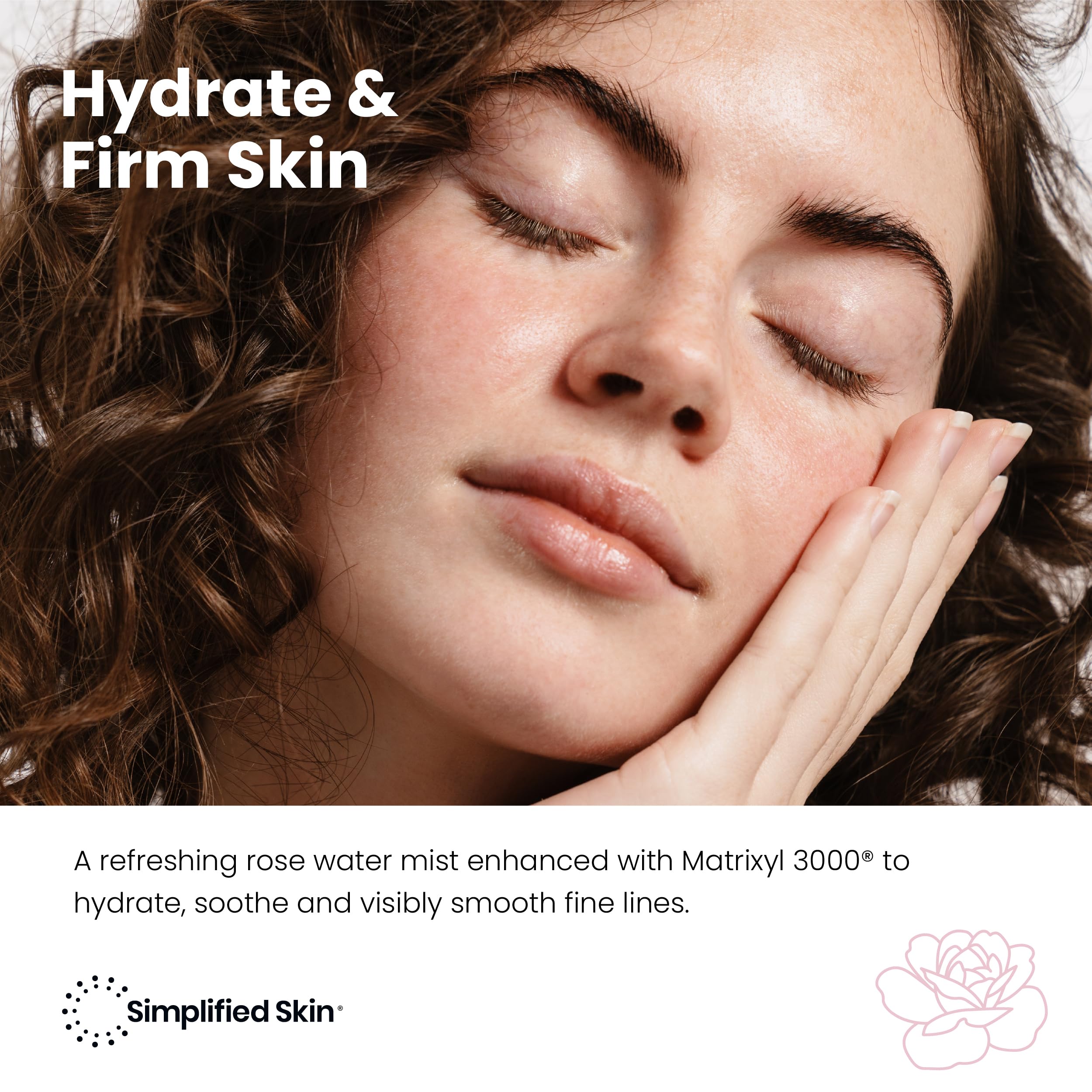 Simplified Skin mist spraying fine droplets for on-the-go hydration