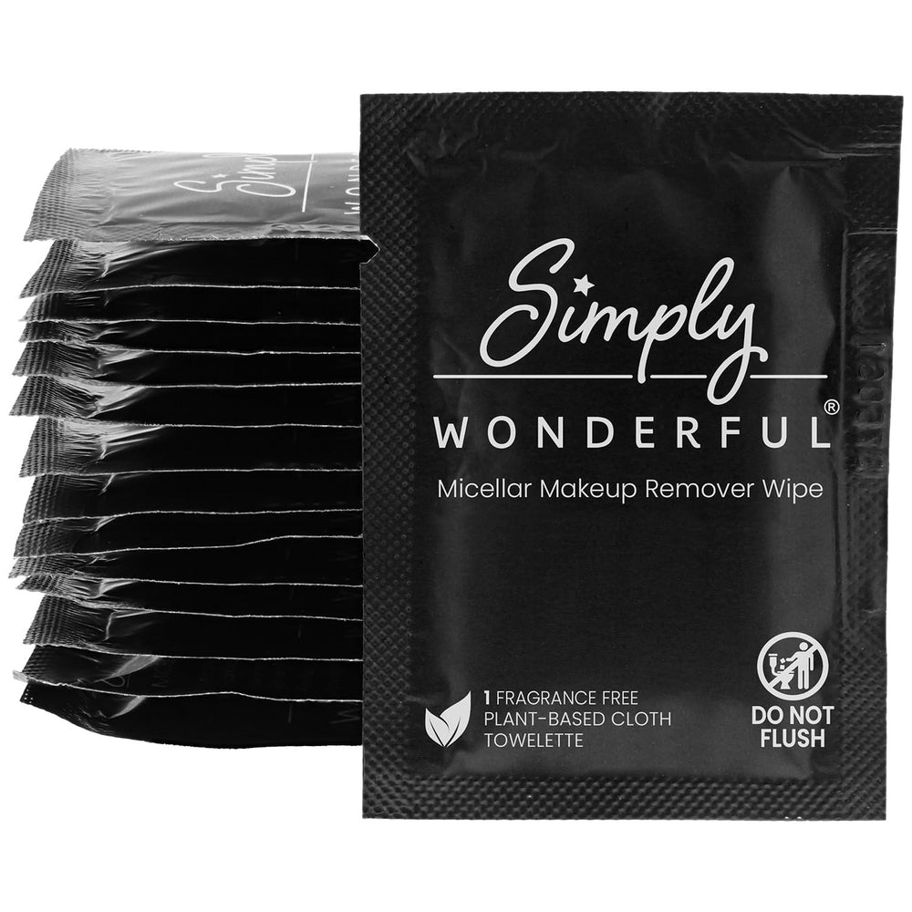 Simply Wonderful front packet showing brand and travel-ready design benefit