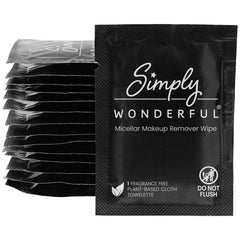 Simply Wonderful front packet showing brand and travel-ready design benefit