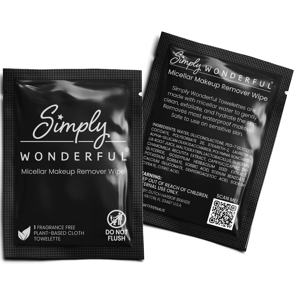Simply Wonderful wipes inside a purse showing travel convenience and portability