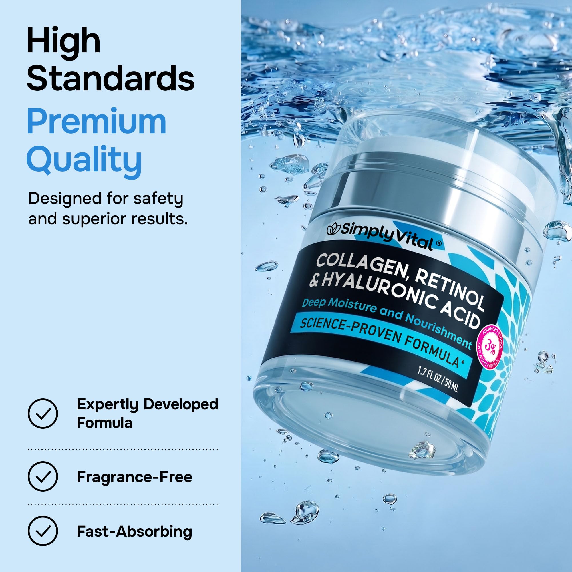 SimplyVital label close-up listing key ingredients for transparent formulation