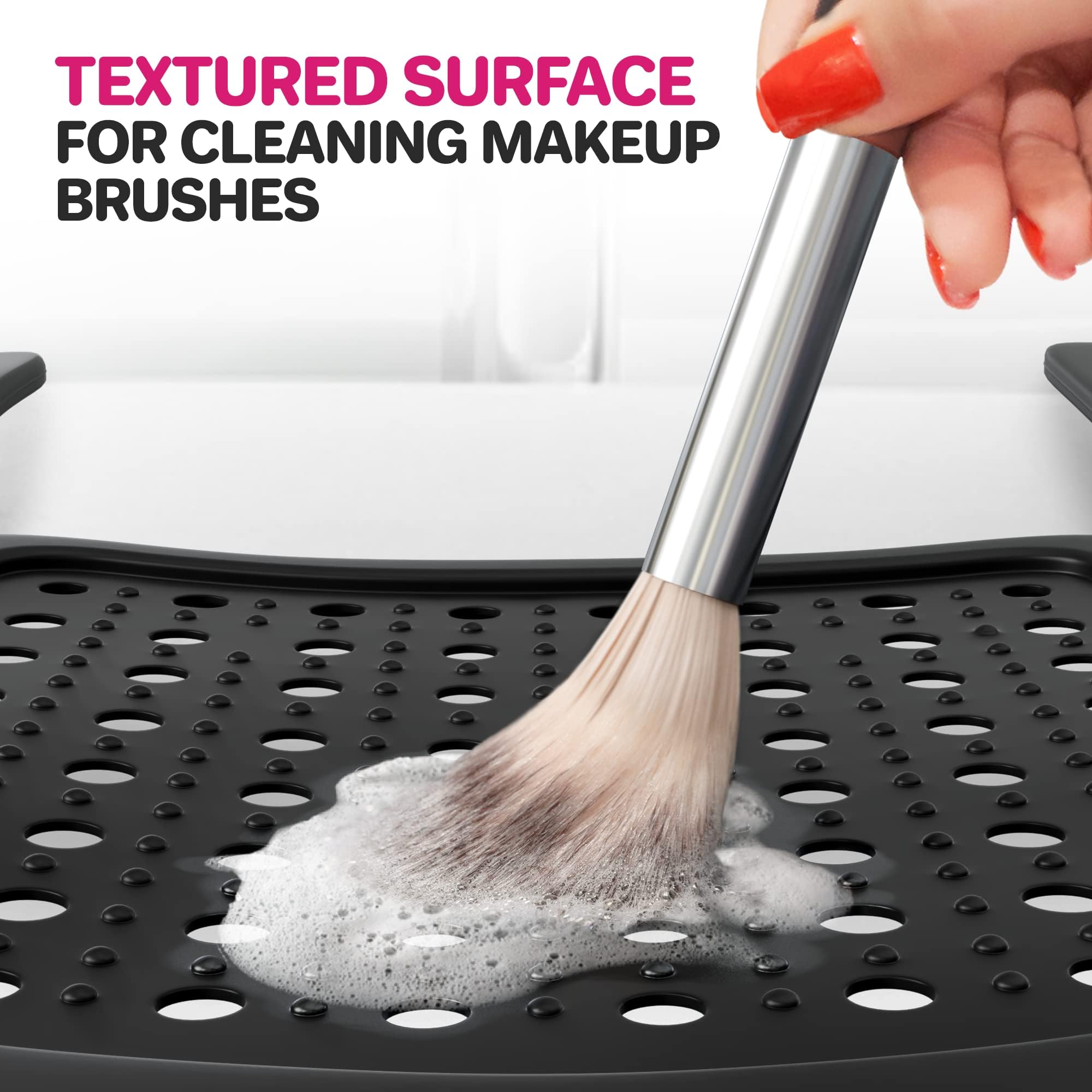 Closeup of Sink Topper silicone texture highlighting heat resistance and durable grip by Sink Topper