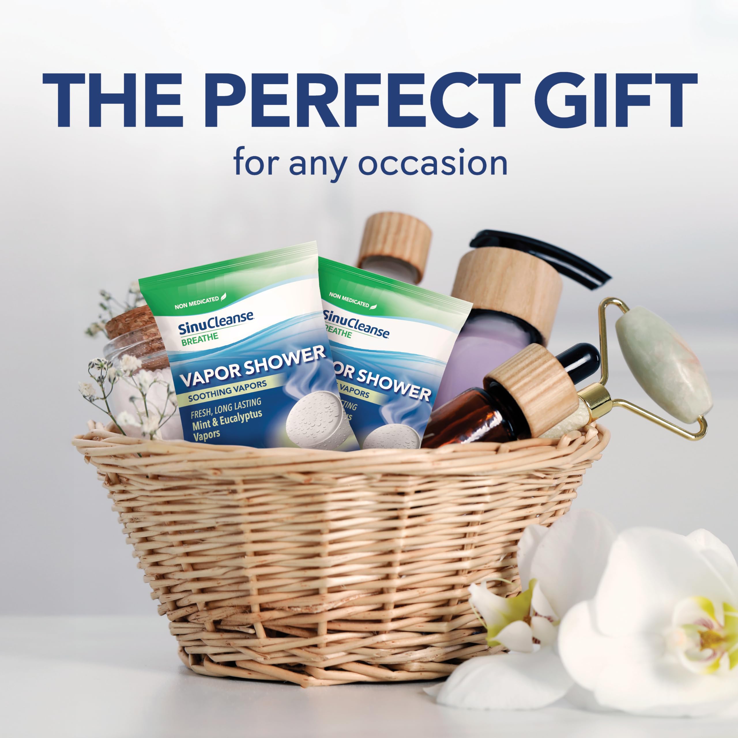SinuCleanse twelve-pack arranged flatlay showing full set and gift-ready presentation