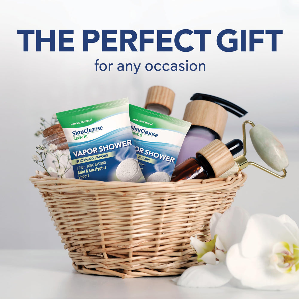 SinuCleanse twelve-pack arranged flatlay showing full set and gift-ready presentation