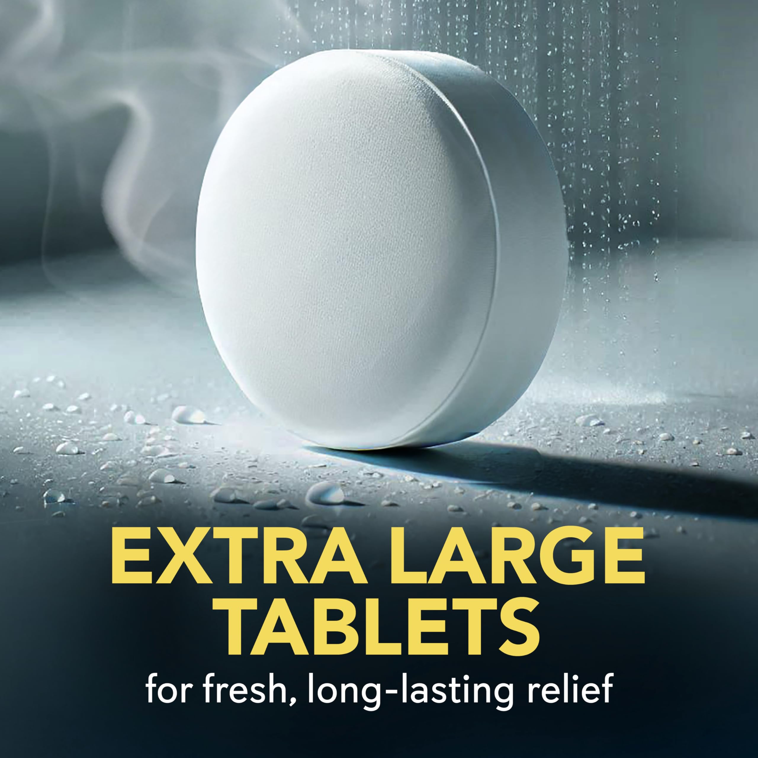 SinuCleanse tablet held in hand to show extra-large size and scale